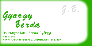 gyorgy berda business card